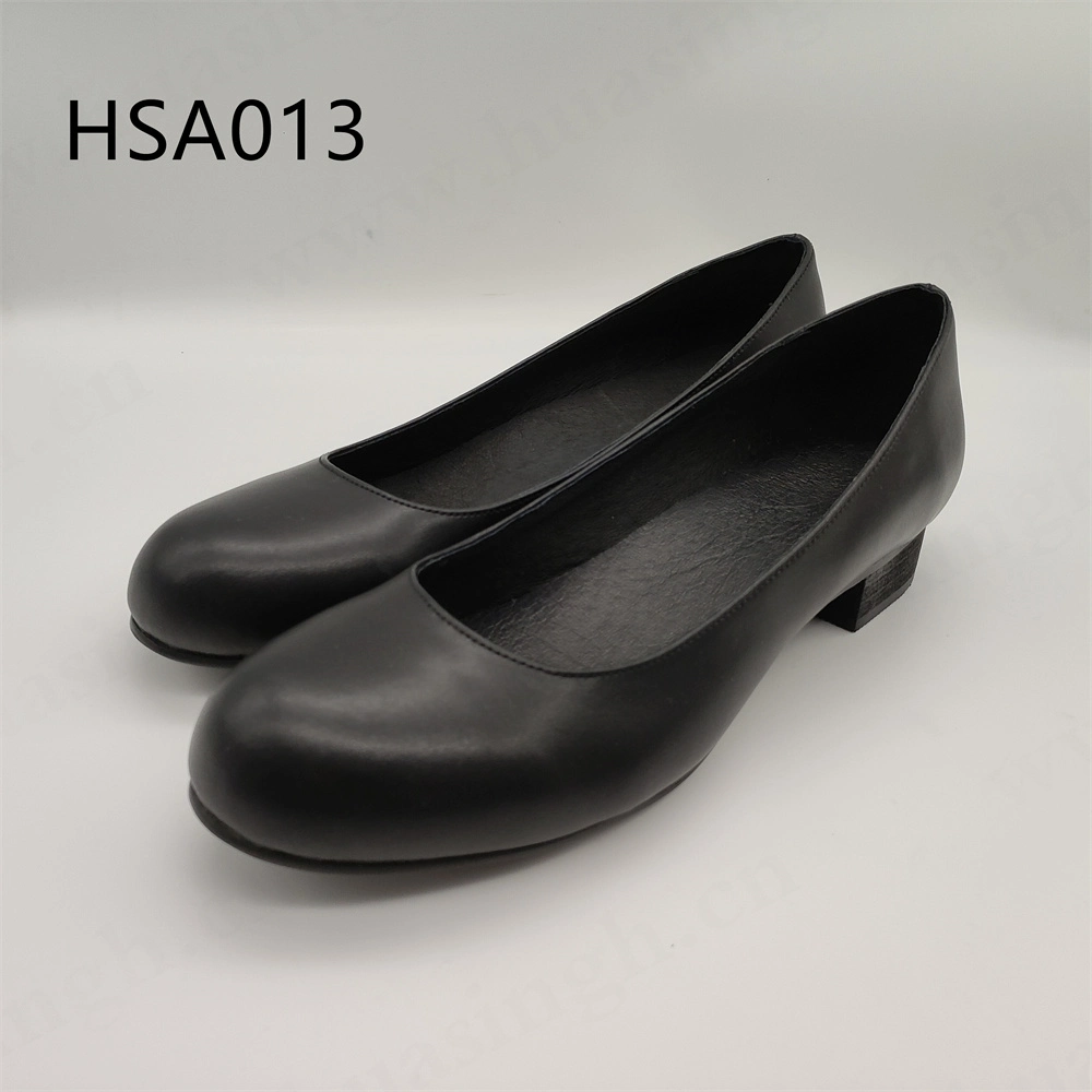 Gww, Full Grain Leather Odor-Proof Easy Wear Lady Dress Shoe Anti-Slip Rubber Outsole Executive Shoe for Airport Flight Hsa013