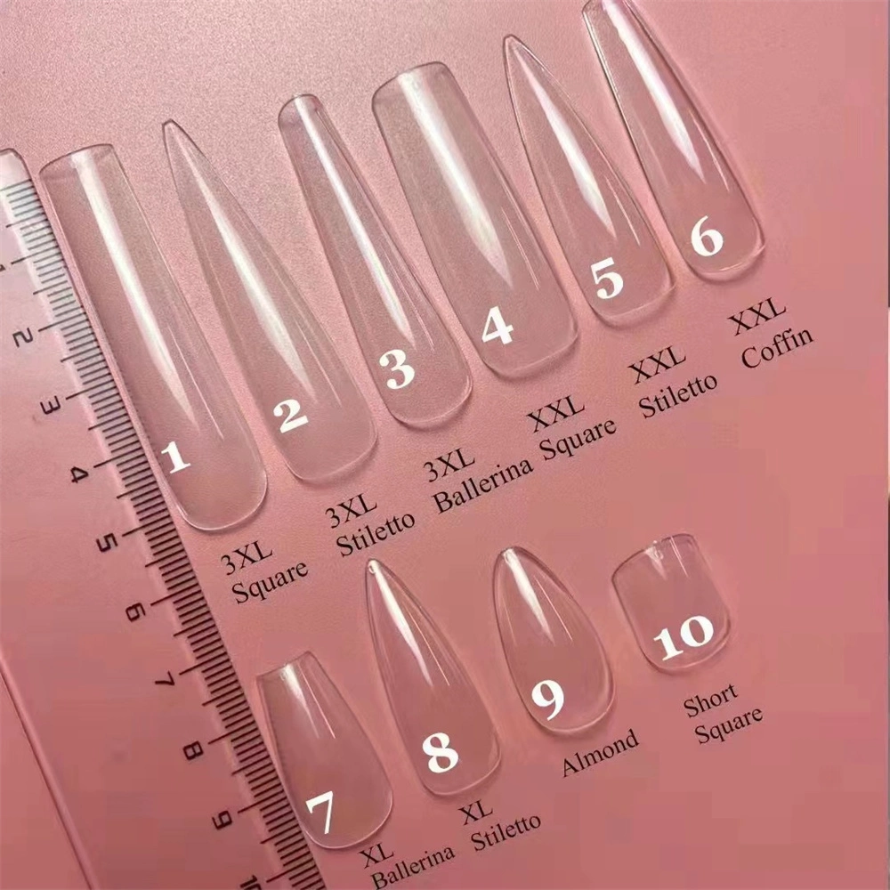 Full Coverage Water Pipe Bag Lengthened 4XL Pointed Armor Ballet Nail Tips Almond Nail Tips Short Nail Water Drop Nail Tips