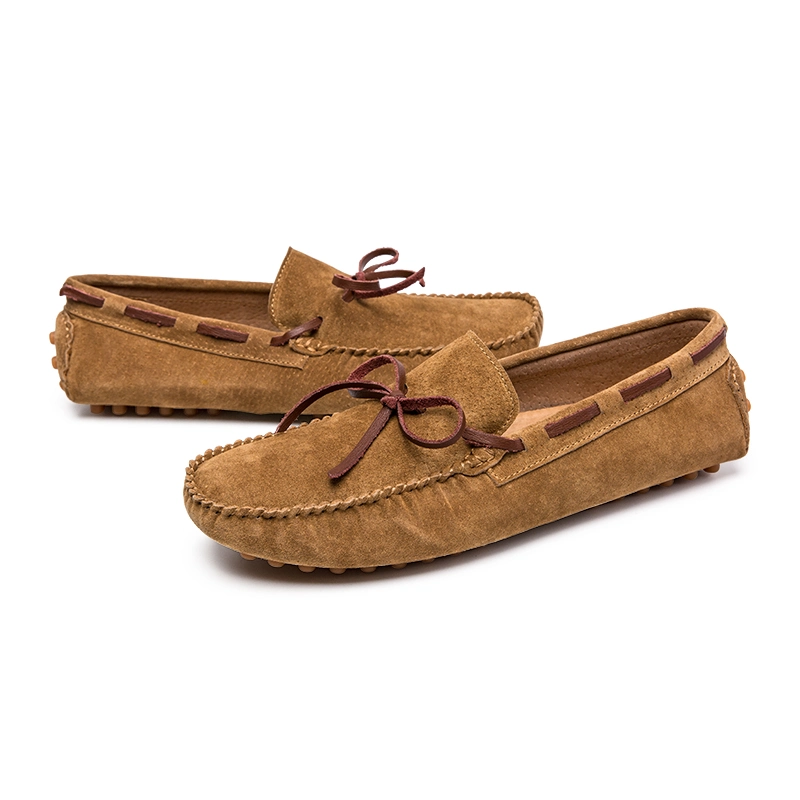 Suede Relax Loafers Driving Shoes with Big Size