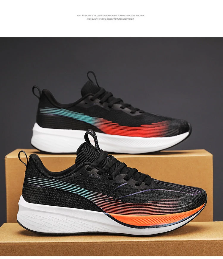 Shock-Absorbing Ultra-Light Professional Summer Breathable Youth Man Flying Electric Running Shoes