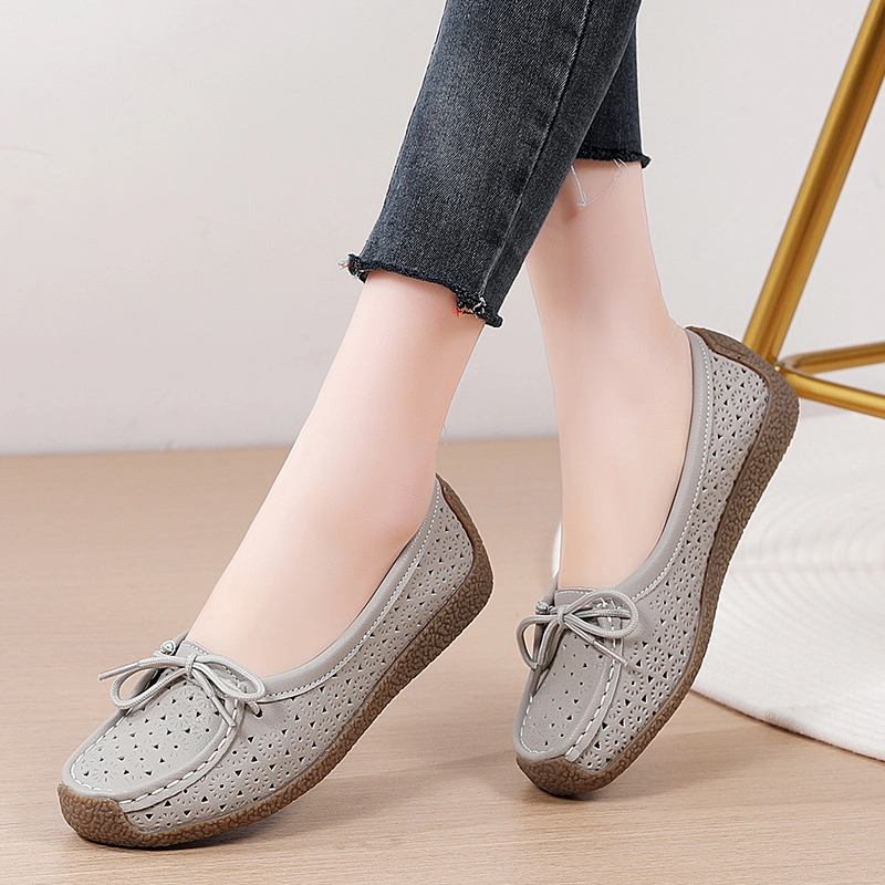 Elegant Woman Shoe Luxury Shoes Women Hollow out Design Lace up Loafers Female Footwear