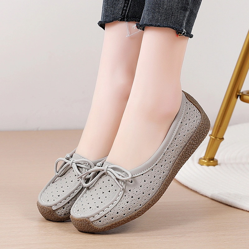 Elegant Woman Shoe Luxury Shoes Women Hollow out Design Lace up Loafers Female Footwear