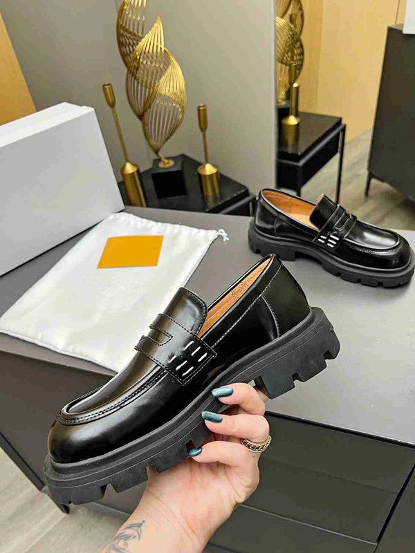 New Platform Loafers Luxury Leather Women&prime;s Shoes