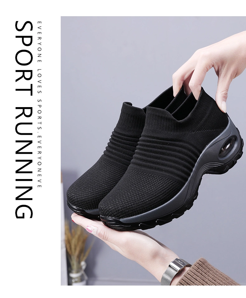 Women&prime;s Walking Sock Sneakers Dance Shoes Platform Loafers Casual Shoes