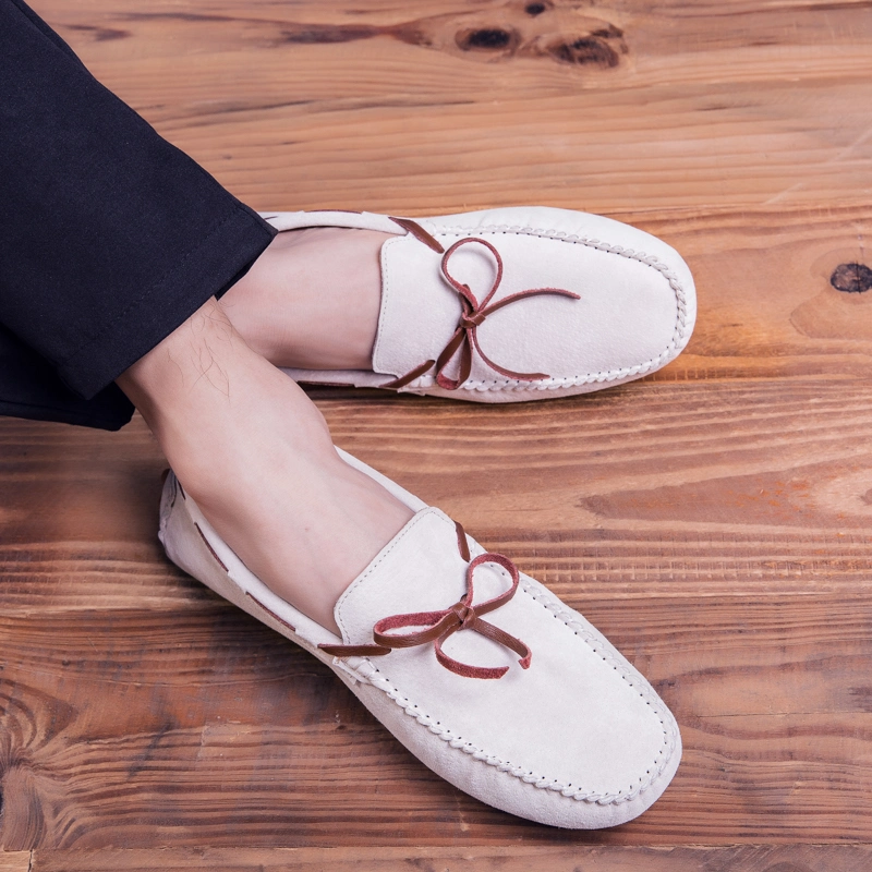 Suede Relax Loafers Driving Shoes with Big Size