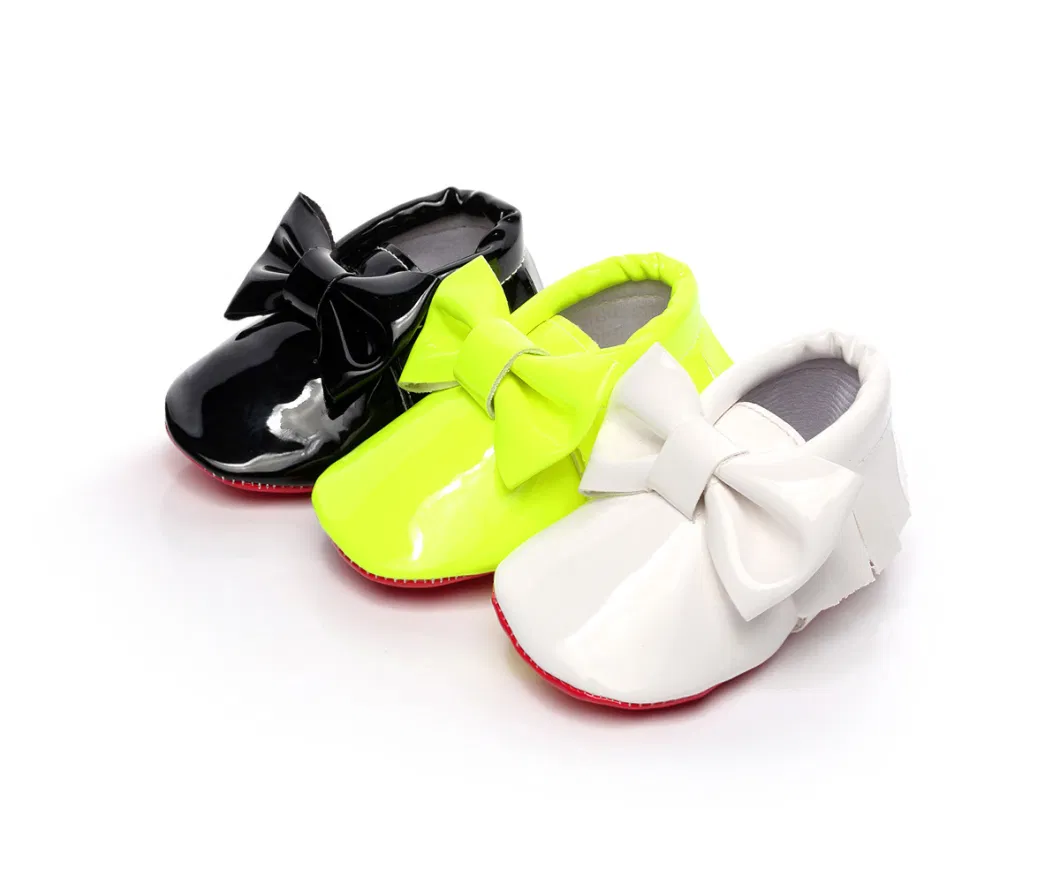 Bow Fringe Baby Moccasins Soft Sole Baby Shoes Girls Fashion Toddler Shoes Crib Flats Casual Shoes Esg13778