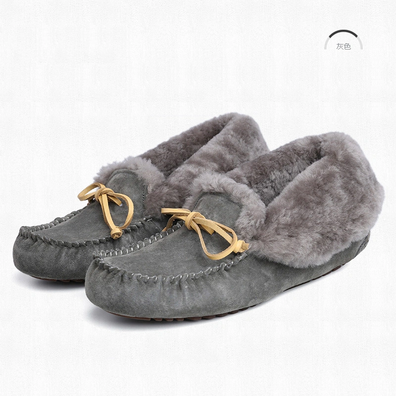 Women&prime;s Loafers Flat Shoes for Winter Plush Ladies Causal Non Slip Warm Moccasins Woman Comfort Flats Female Snow Boots