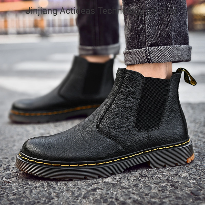 2020 New Genuine Leather Winter Warm Women Fashion Boots Elastic Socks Casual Ladies Shoes