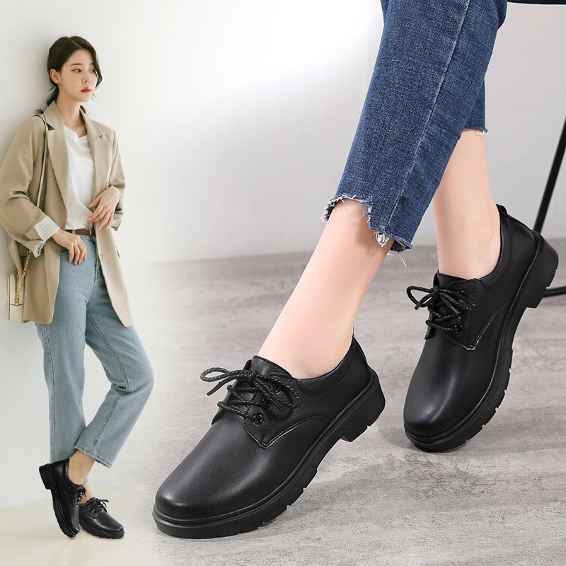 2024 Factory Charming Luxury Fashion Comfort Casual Women Dress Shoes High Quality Lace up Loafers Lady Woman Office Shoe Female Girls Footwear