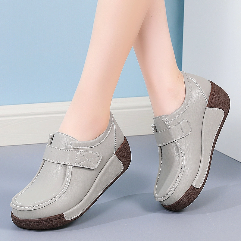 Factory Wholesale Magic Tape Youth Lady Shoes Platform Trendy Fashion Ladies Casual Shoes Leisure Loafer Shoes Female Women-S-Shoes Comfort Women Shoes