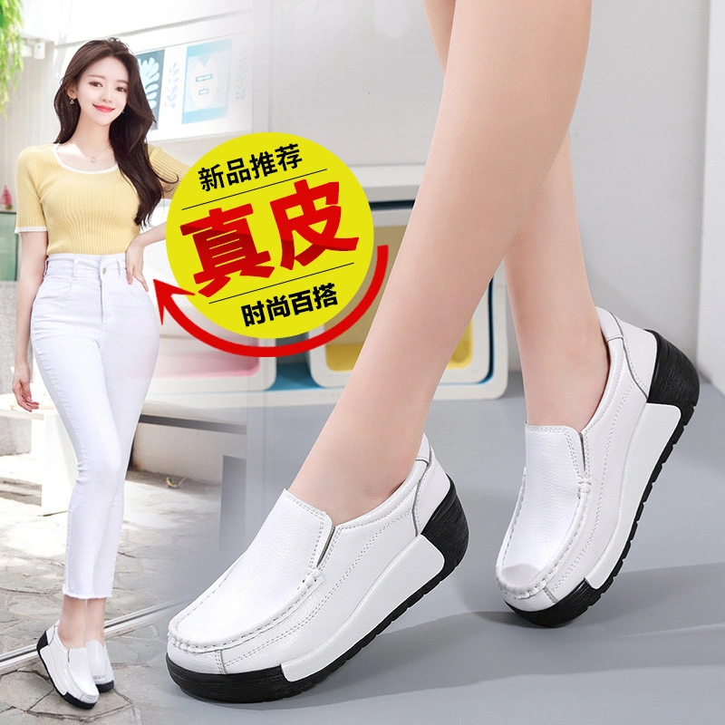 2024 Wedge Platform Womens Fashion Shoes Slip on Loafer