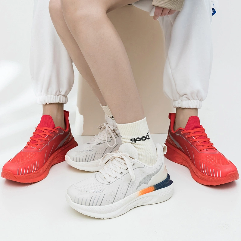 Wholesale Fashion Fly Knitted Breathable Sneakers Sport Shoes Casual Footwear Shoes