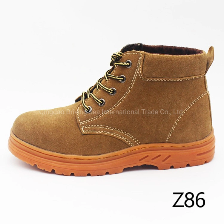 Suede Leather Work Steel Toe Industrial Safety Shoes