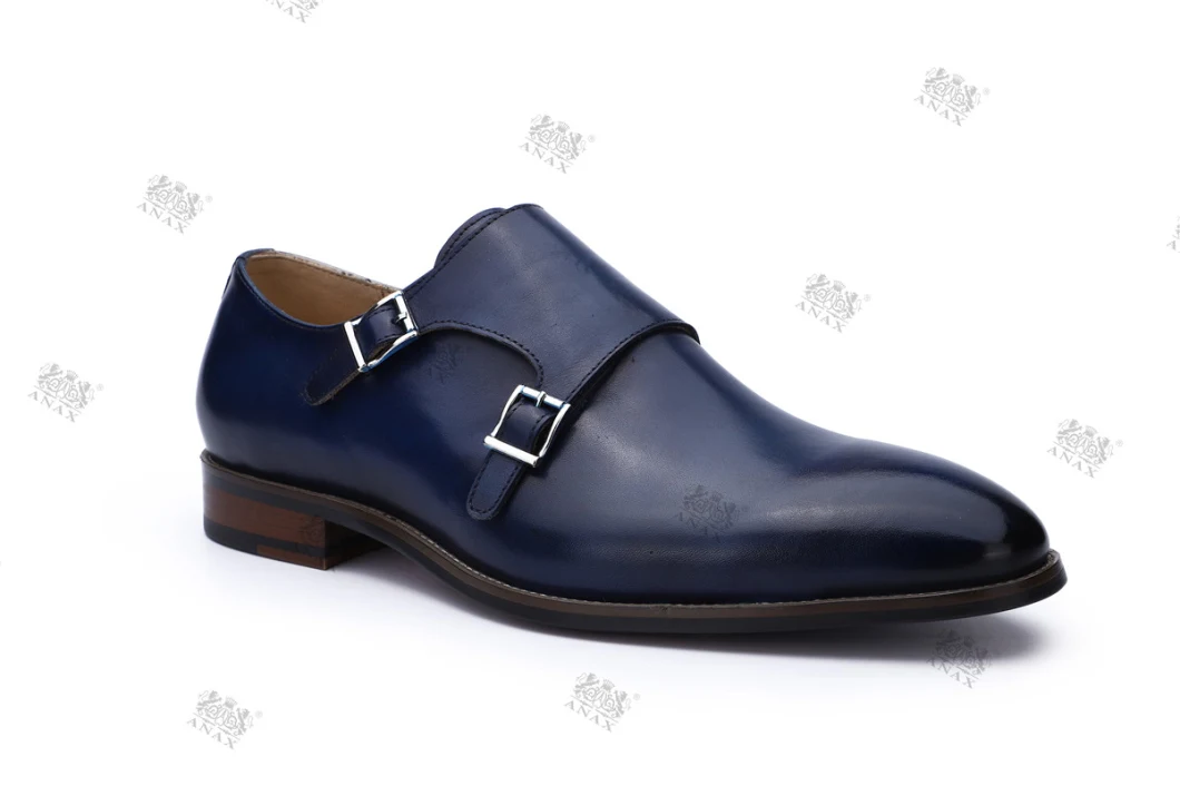 New Hand-Dye Leather-Shoes Men Shoes Casual-Shoes Sports Monk Strap Shoes