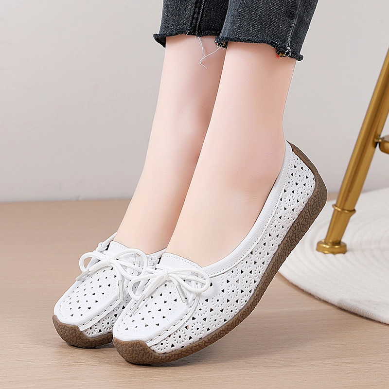 Elegant Woman Shoe Luxury Shoes Women Hollow out Design Lace up Loafers Female Footwear