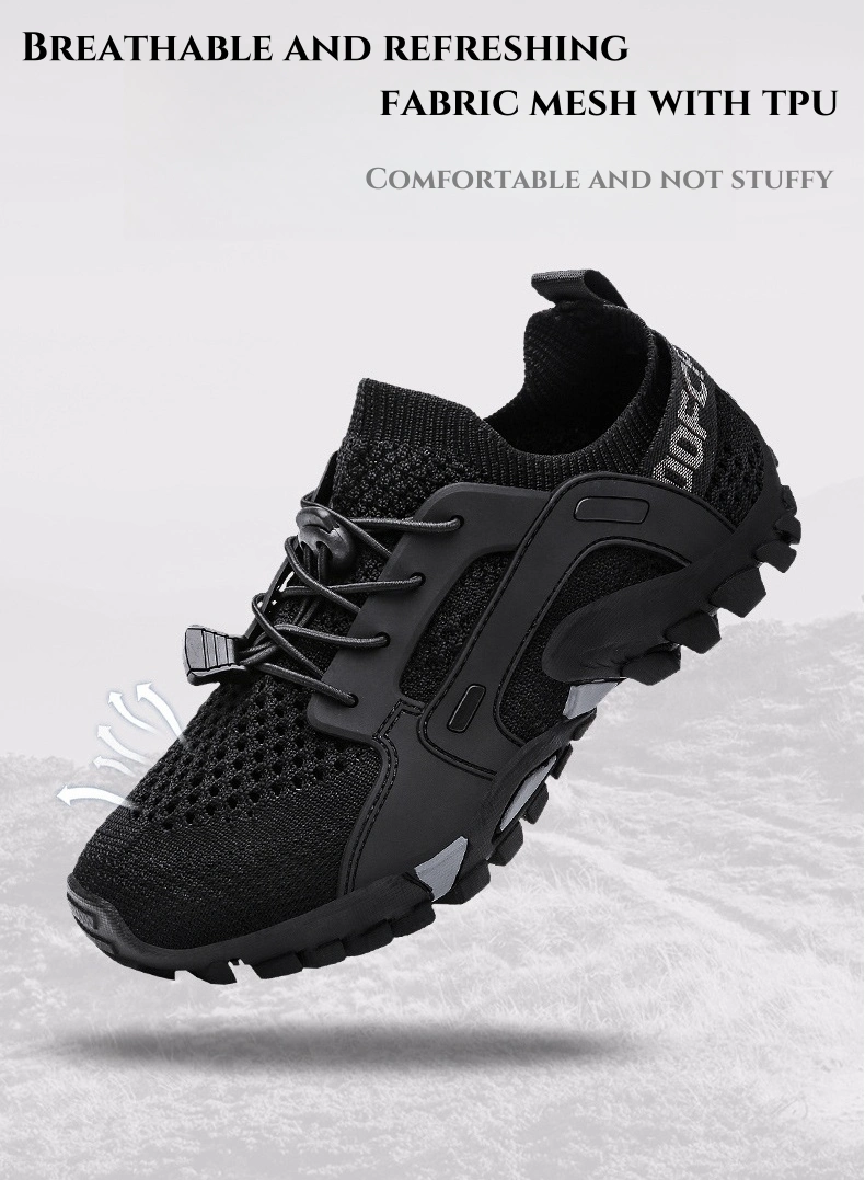 Durable Lightweight Breathable Comfort Outdoor Hiking Sport Shoes for Men Running Sneaker