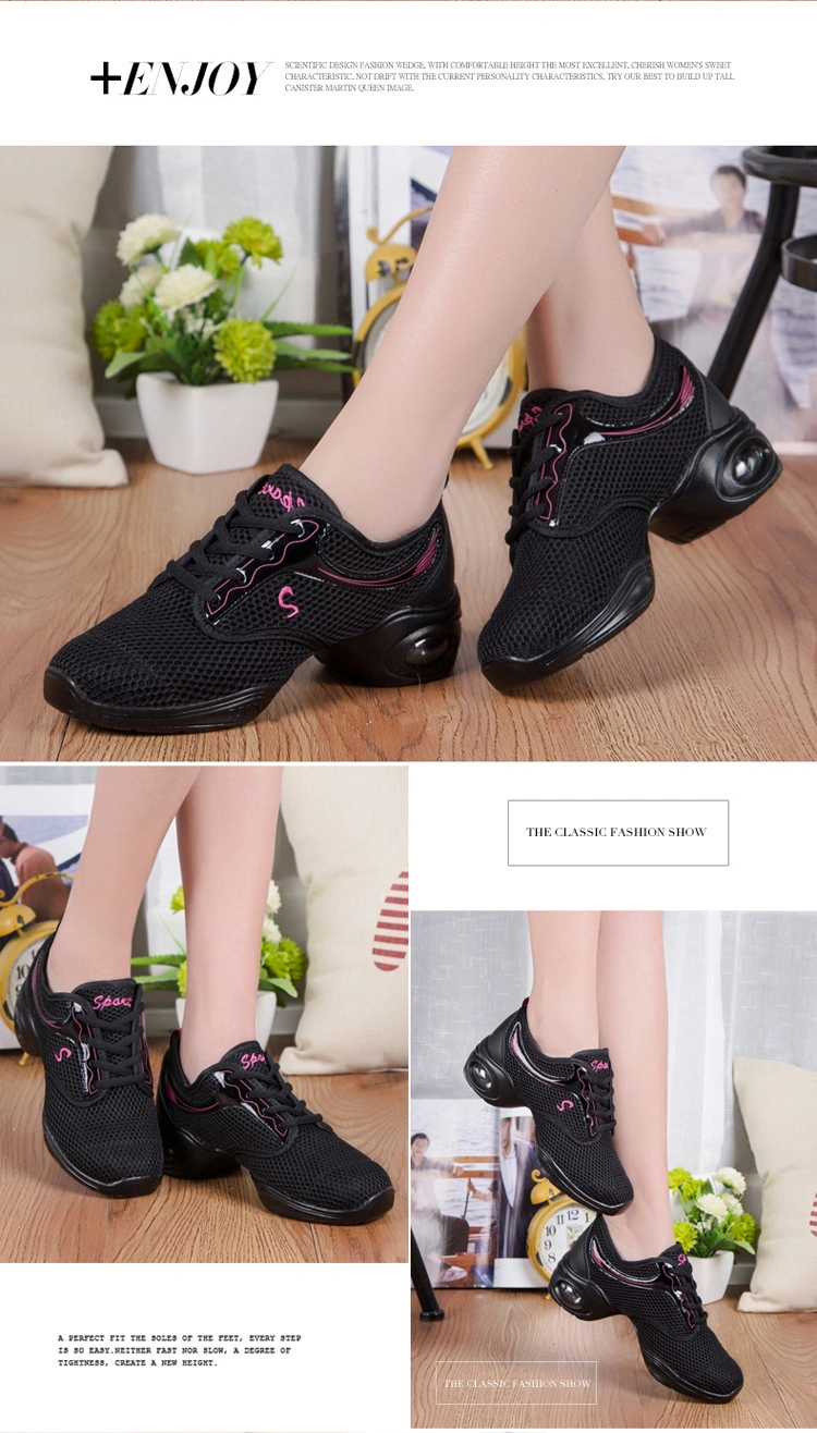 Top Selling Black Tennis Dance Sneakers Jazz Tango Shoes Girls Modern Sport Shoes Women