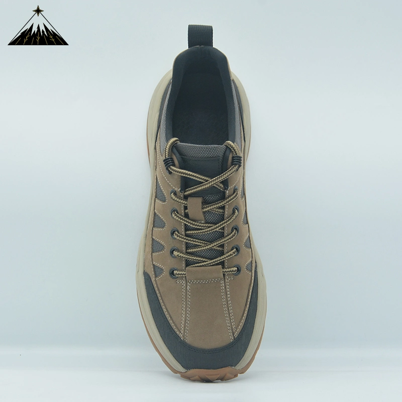 High Quality Brown Leather Work-Safety-Shoes for Men Outdoor Sneakers Platform Sports Casual Boots