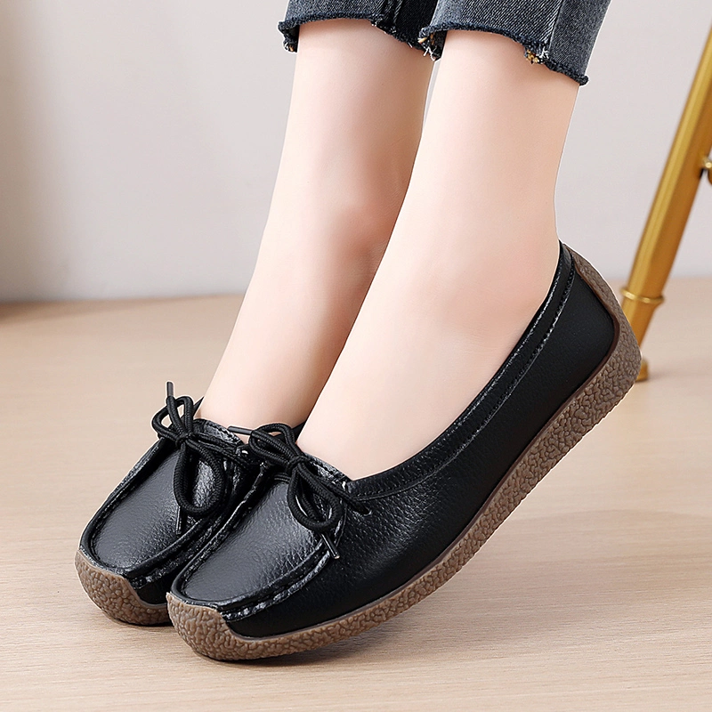 Booming Selling Lace up Luxury Shoes Women Casual Shoe Flats Loafers Ladies Woman Loafer Female Footwear