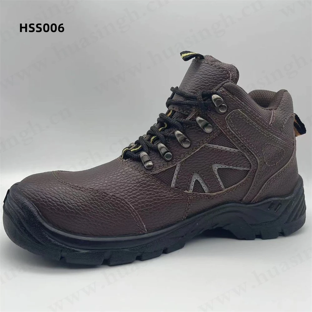 Ywq, Lace-up Style Steel Plate Insert Anti-Smash Outdoor Hiking Shoe Acid-Proof PU/PU Outsole Sporty Safety Shoe HSS006