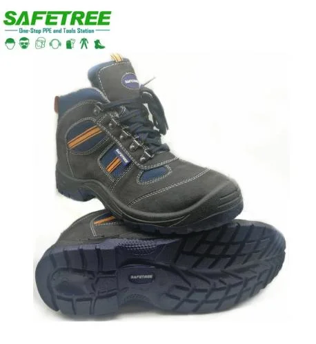 CE En20345 Suede Leather Foot Protection Safety Boots Steel Toe Work Shoes