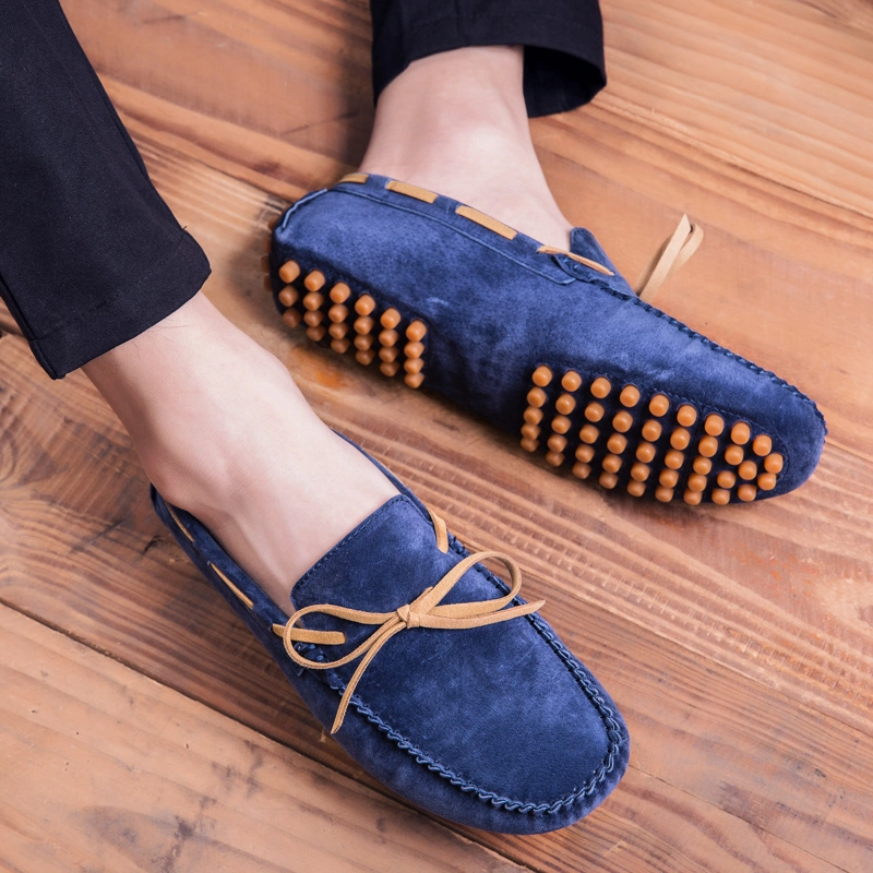 Suede Relax Loafers Driving Shoes with Big Size