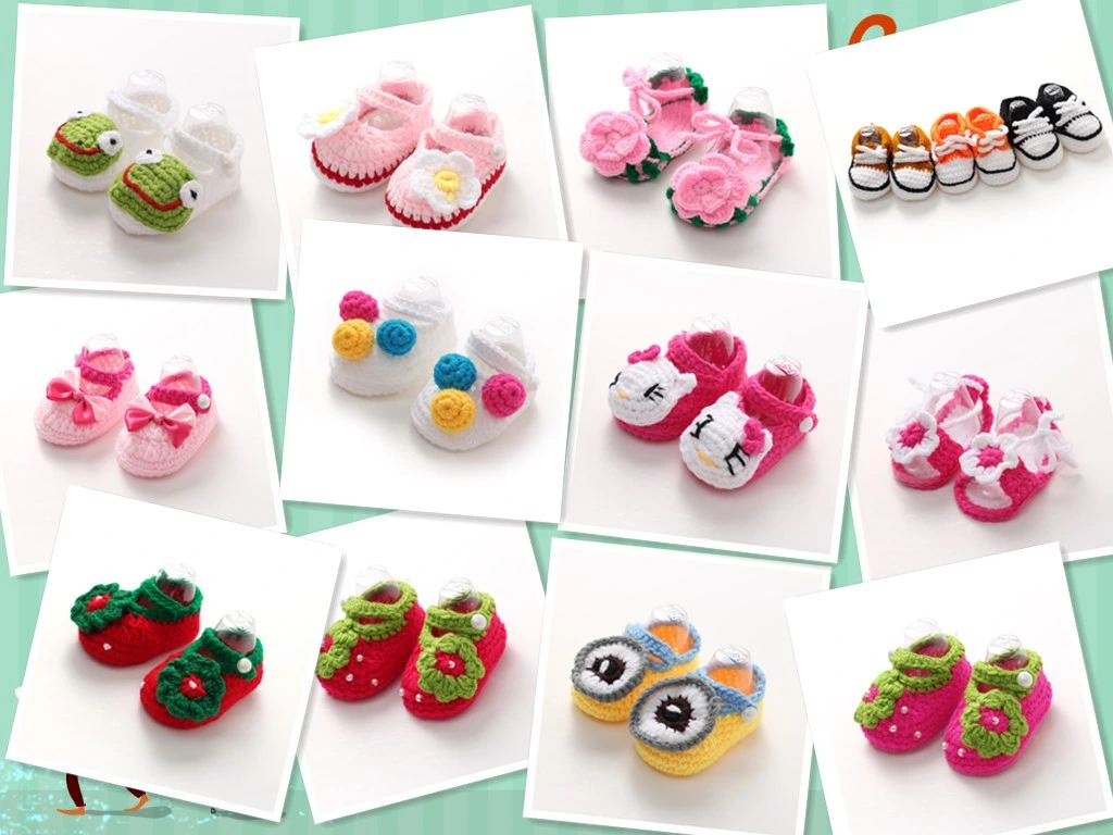 Crochet Casual Baby Girls Handmade Knitted Sock Infant Baby Shoes Lightweight Esg14062