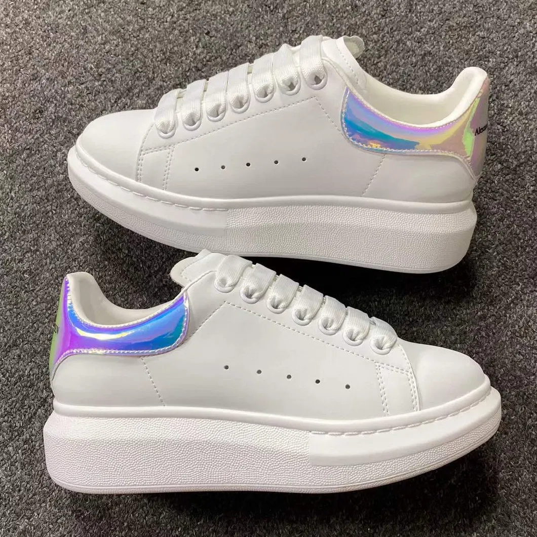 2024 New High Quality Women Skateboarding Shoes Casual Small White Shoes White Genuine Leather Shoes Men