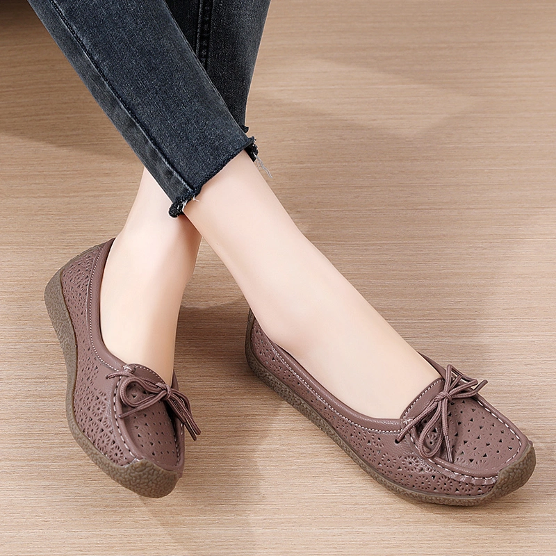 Hollow out Lace-up Women Casual Shoes Loafer Female Footwear Lady Shoe Luxury Loafers