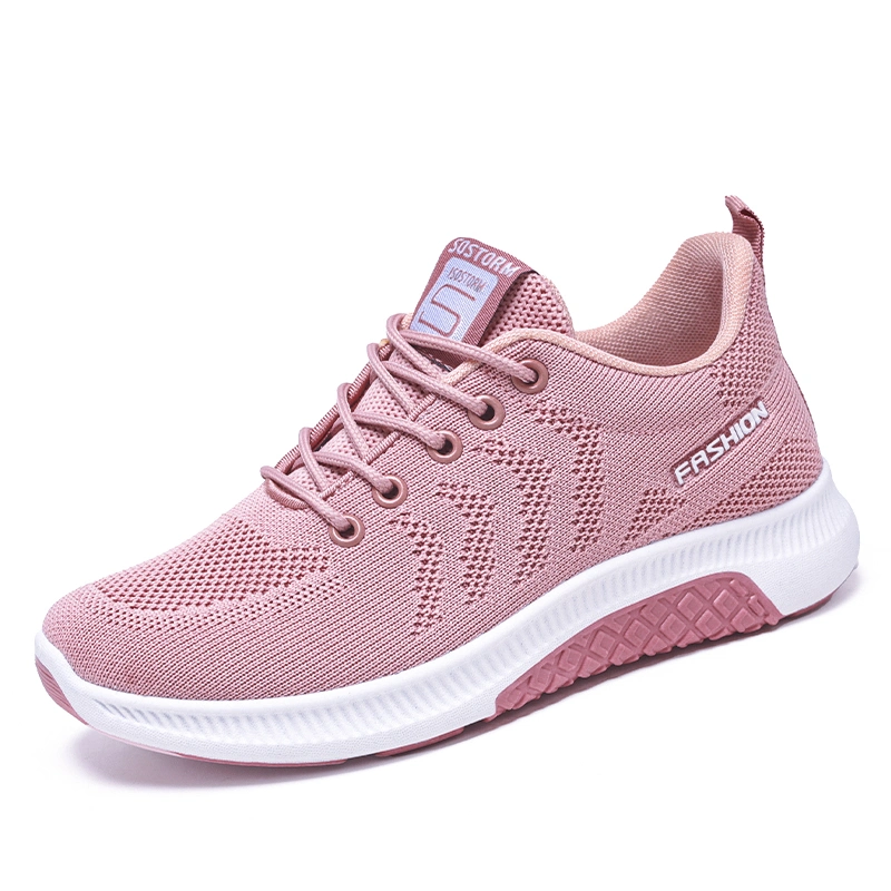 Wholesale Spring and Summer Flying Woven Running Shoes Fashionable Breathable Comfortable Wear-Resistant Sole Athletic Sports Shoes Replica Sneakers