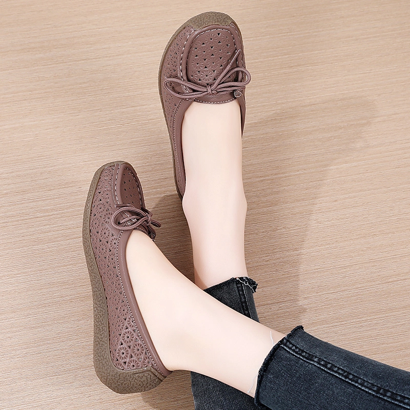 Hollow out Lace-up Women Casual Shoes Loafer Female Footwear Lady Shoe Luxury Loafers