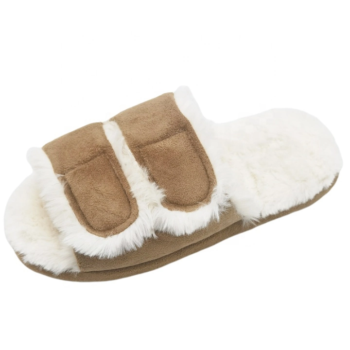 Classic Fluffy Soft Warm Slippers Women Faux Fur Cozy Winter Indoor Outdoor Household Shoes Mules Slippers