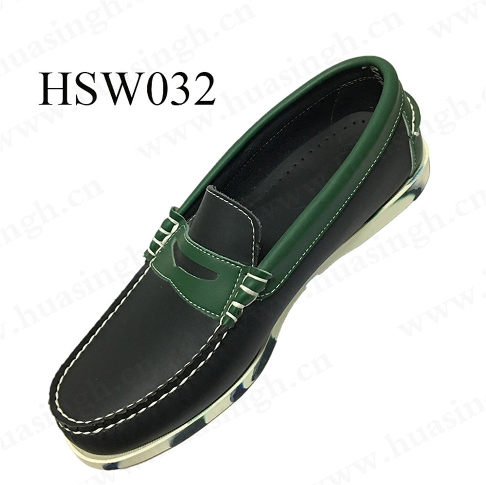 Ywq, Mask-Style Anti-Skid Rubber Outsole Flat Driver Shoe Hand-Welted Full Leather Dark Blue Causal Boat Shoe Hsw032