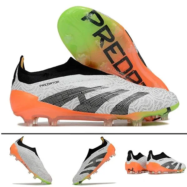 Quality Football Boots 30th Anniversary 24 Elite Tongue Fold Laceless Laces Fg Mens Soccer Cleats Comfortable Training Leather Football Shoes