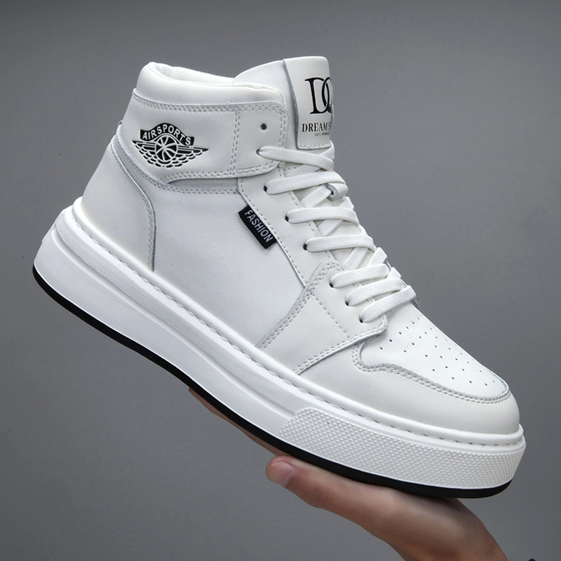 Custom Full Grain Leather Sneakers Shoes - Stylish and Comfortable Athletic Sports Shoes