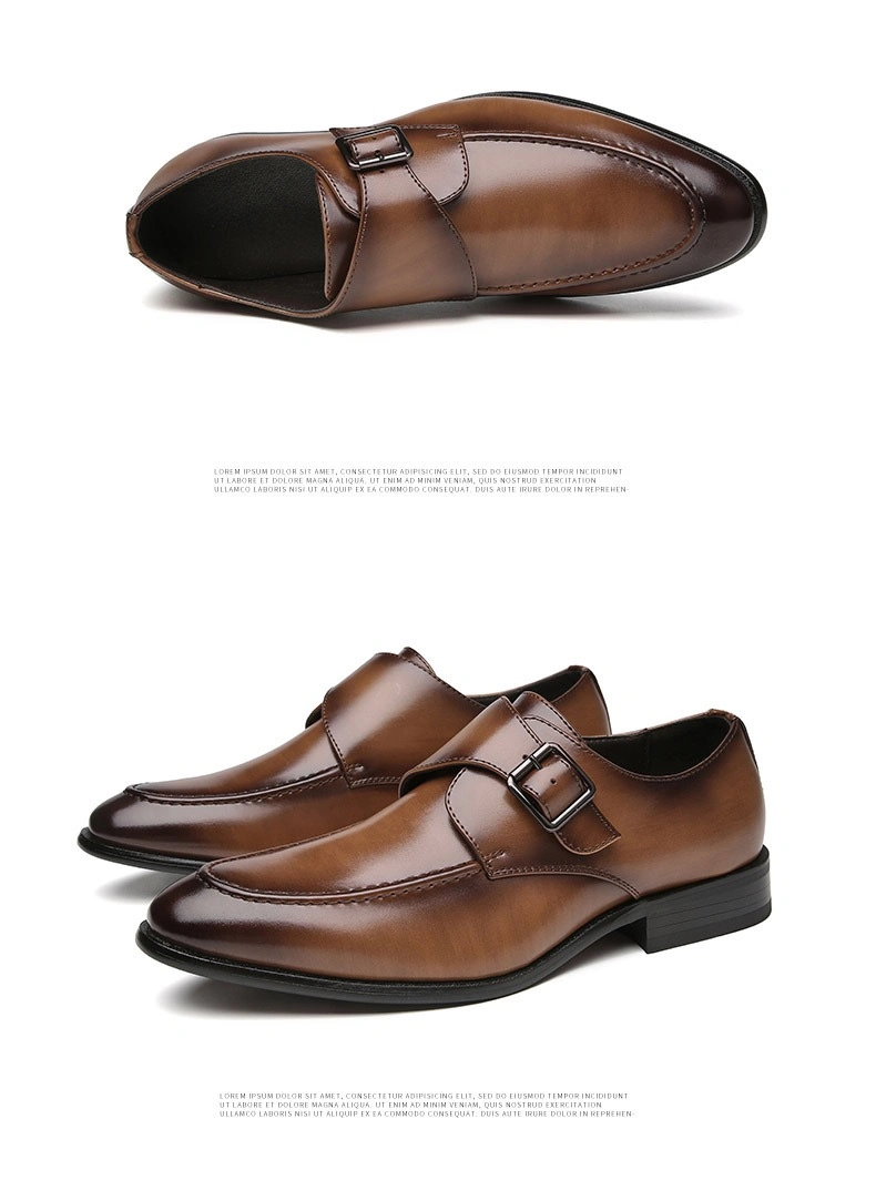 Elegant Brogues Loafer Mens Formal Shoe in Flat Leather Design