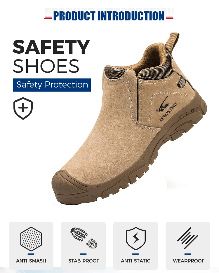 MID-Cut Casual Industrial Safety Shoes Non-Slip Anti-Stab Flying Woven Breathable Ultra-Light Safety Shoes