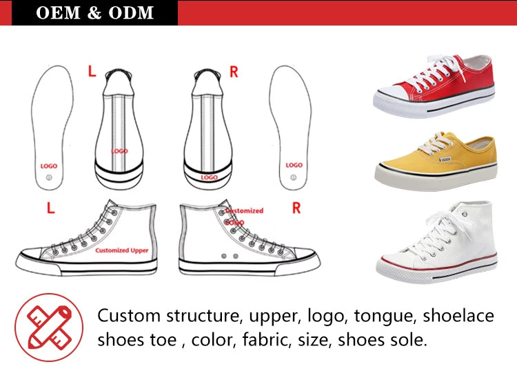 Wholesale Fashion Men Sneakers Casual Canvas Skateboard Shoes Walking Style Flats Man