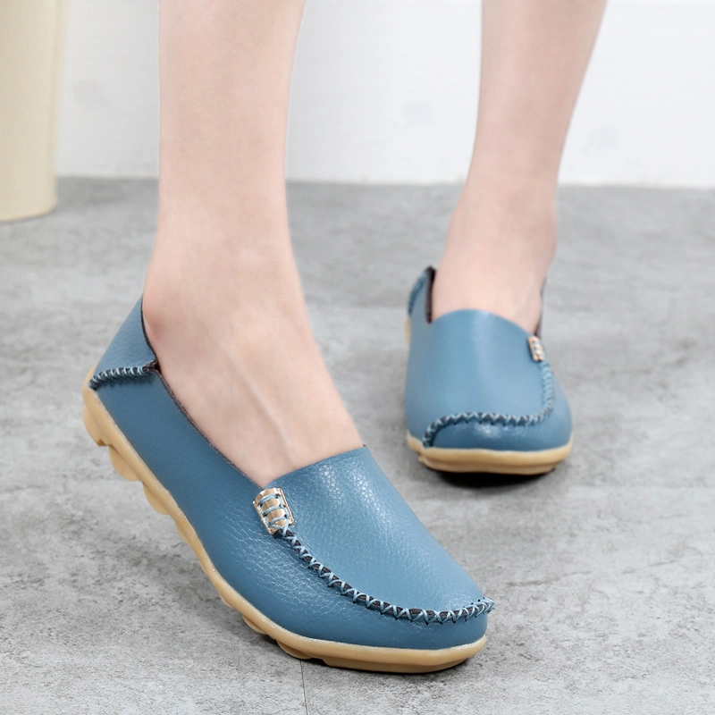 33 Kinds of Color Genuine Leather Women Flats Loafers Moccasins Ladies Womens Casual Shoes