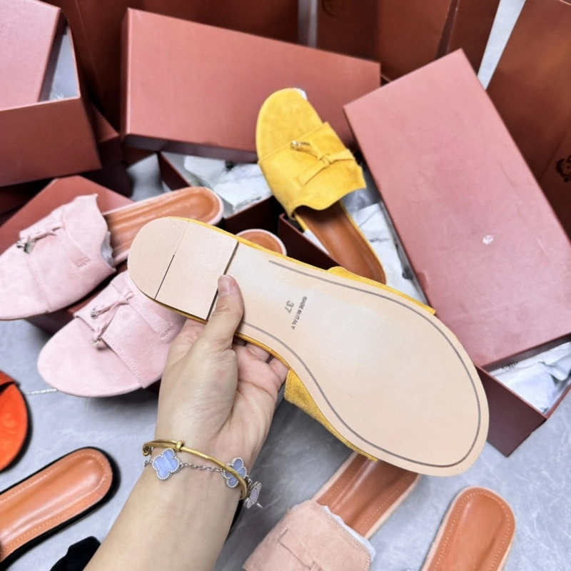 Leather Special Original Replicas Brand Online Store Soft Home Flat Women Mule Slippers