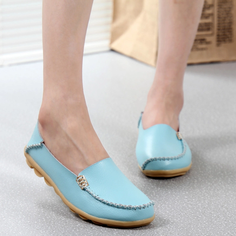 33 Kinds of Color Genuine Leather Women Flats Loafers Moccasins Ladies Womens Casual Shoes