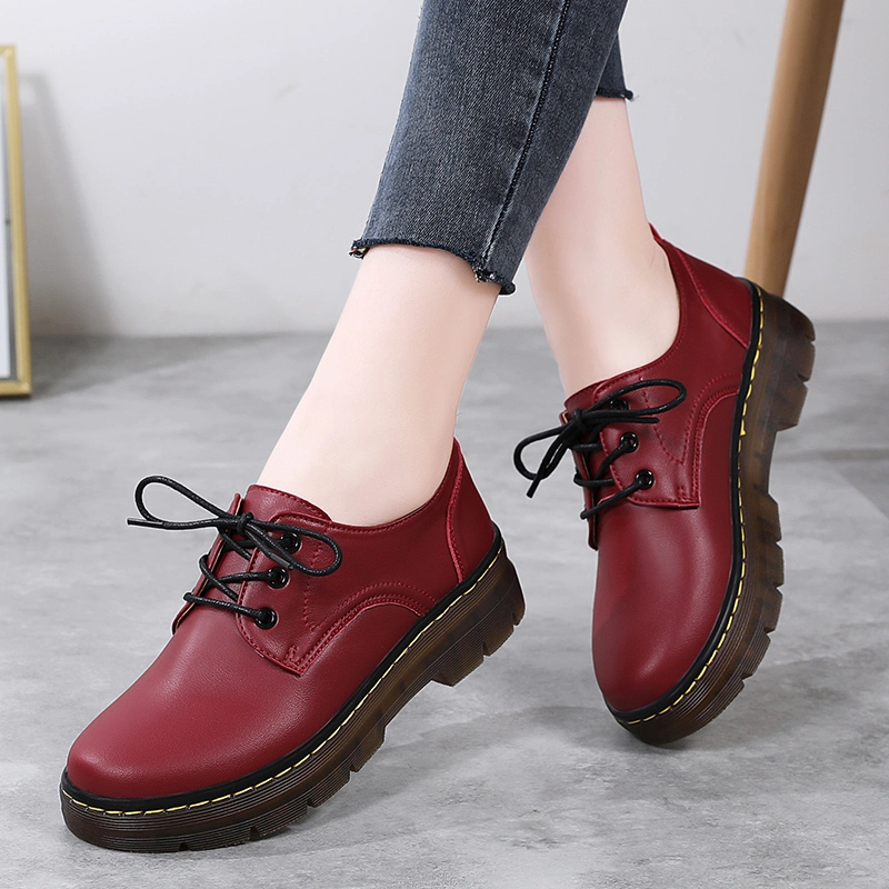 Goddess Comfort Fashion Shoes High Heels Platform Women Casual Shoe Luxury Lace up Lady Loafer Female Footwear