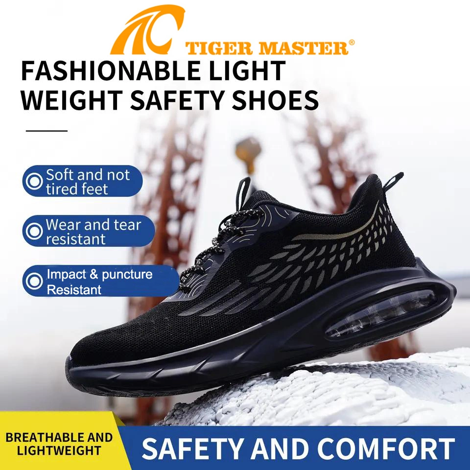 Non-Slip PU Sole Anti Puncture Steel Toe Fashion Work Safety Shoes Sports