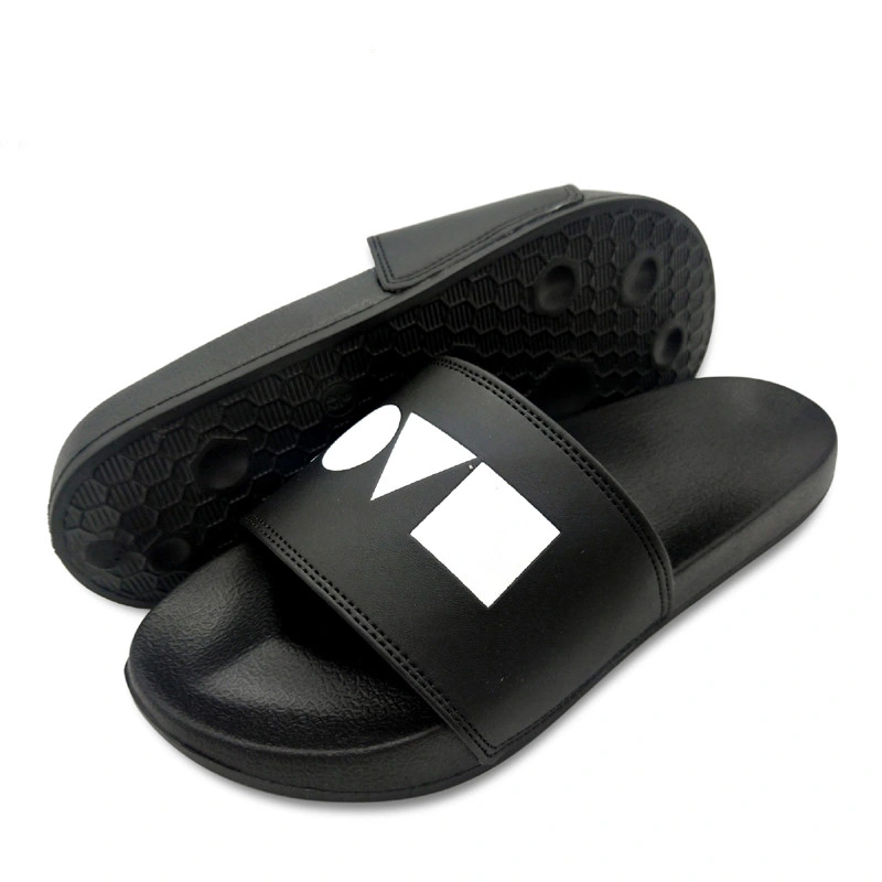 New EVA Shoes Flip Flops Style PU Upper Men Slippers Indoor Use Black Aand White Slippers for Men