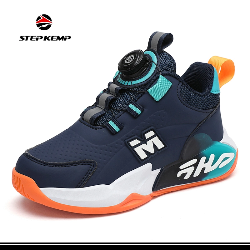 Hot Sale Children Rubber Sole Non-Slip Running Basketball Sports Shoes Ex-24b6035