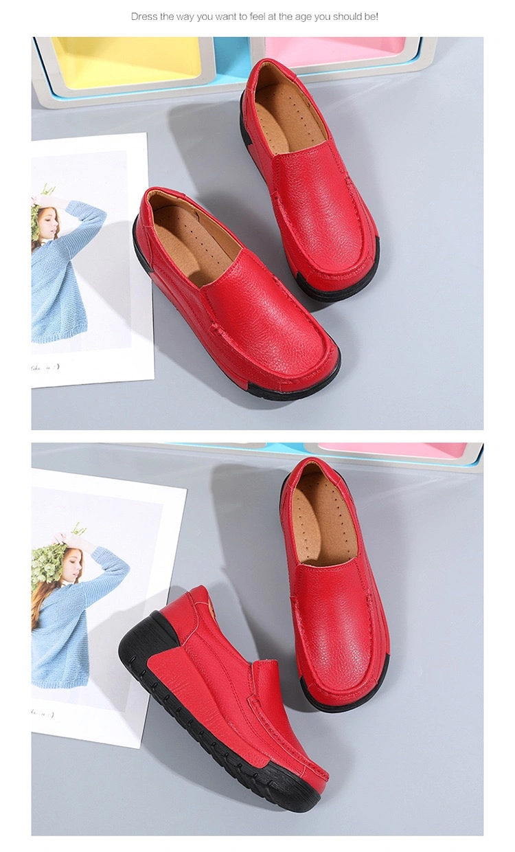 2024 Wedge Platform Womens Fashion Shoes Slip on Loafer