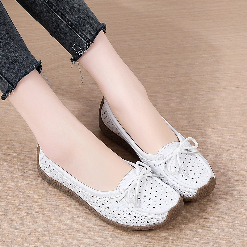 Hollow out Lace-up Women Casual Shoes Loafer Female Footwear Lady Shoe Luxury Loafers