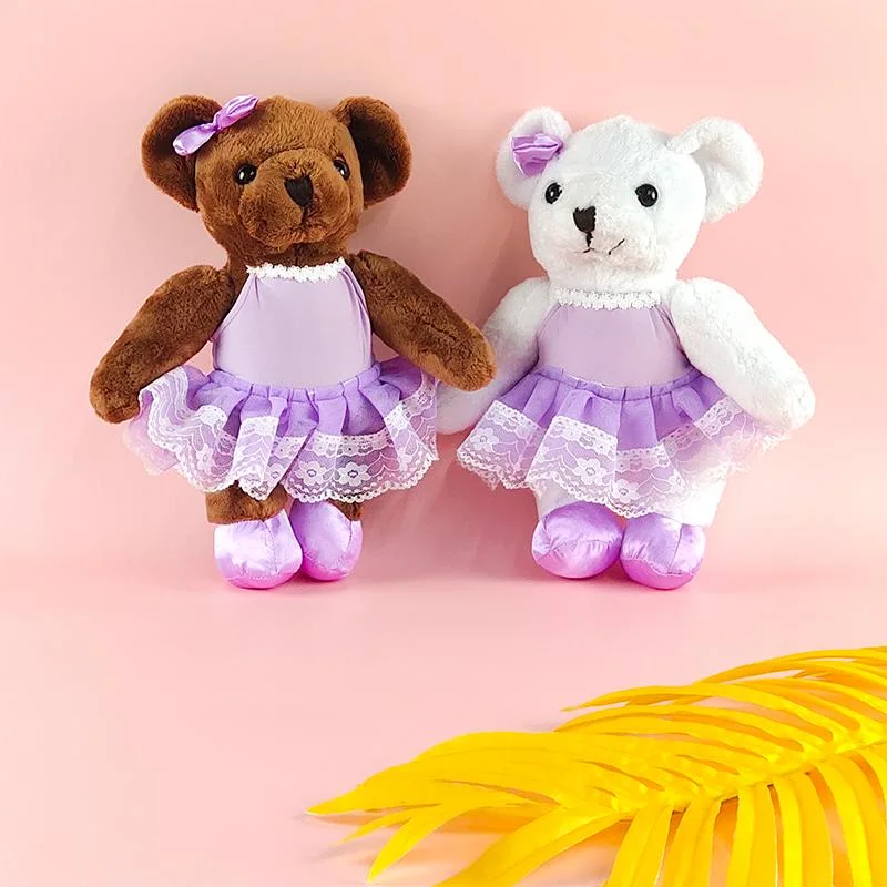 Tricolor Ballet Dress Bear Super Soft Stuff Cute Ballet Bear Plush Toy