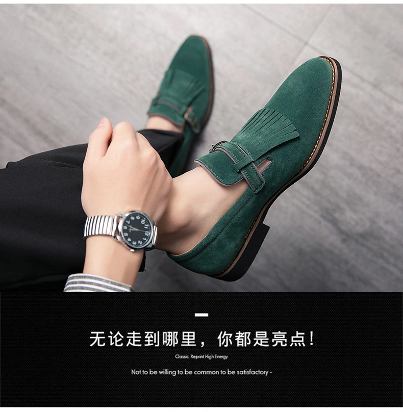 Fashion Luxury Men Shoes Casual Comfort Dress Shoe Male Minimalism Suede Leather Tassels British Brogues