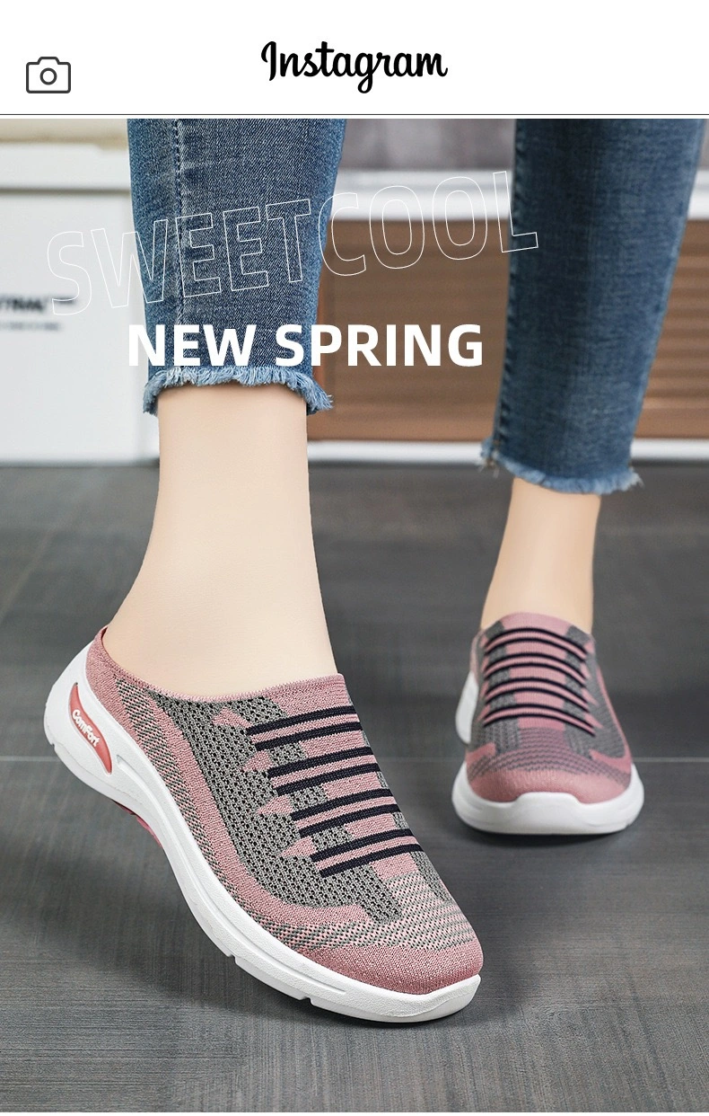 Hot Breathable Athletic Running Socks Hiking Sneaker Sport Shoe Casual Sports Shoes Wholesale Footwear Ladies Shoes